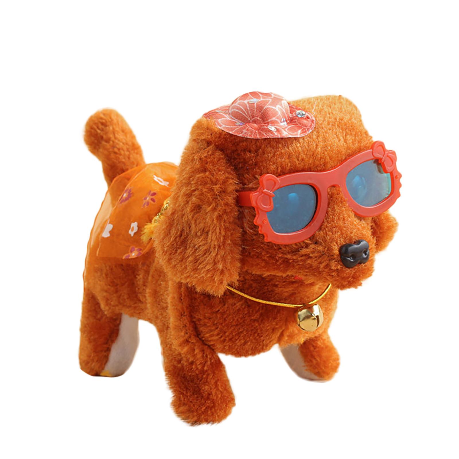 

Электрический танец щенок в юбке с очками, шапка, мягкие игрушки для щенка, подарок