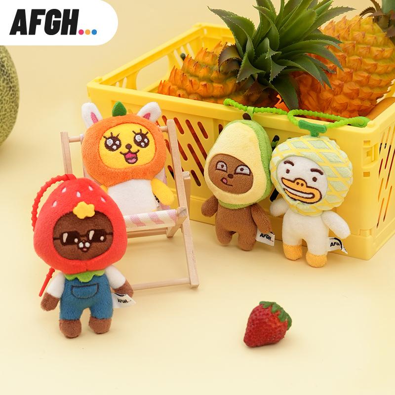 Genuine KAKAO FRIENDS Fruit Plush Doll Keychain Charm