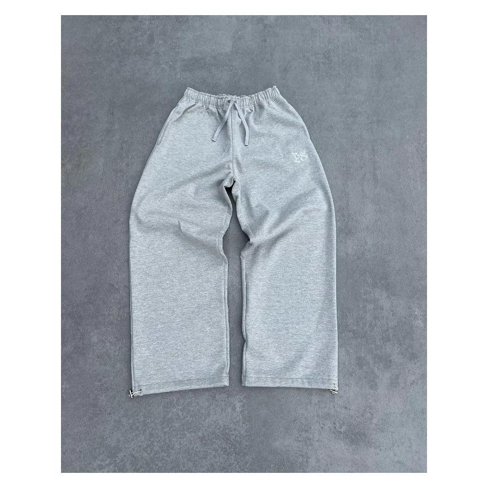 

Американская мода однотонный свободный свитшот Y2K мужской двухсекционный Harajuku хип-хоп готический Джокер брюки спортивные штаны M