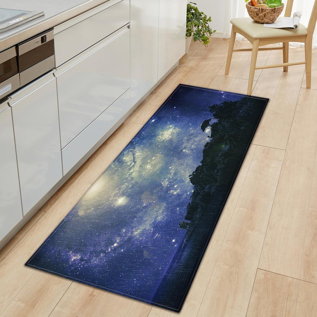 Kitchen Long Starry Sky Floor Mat Doormat Carpet Floor Mat