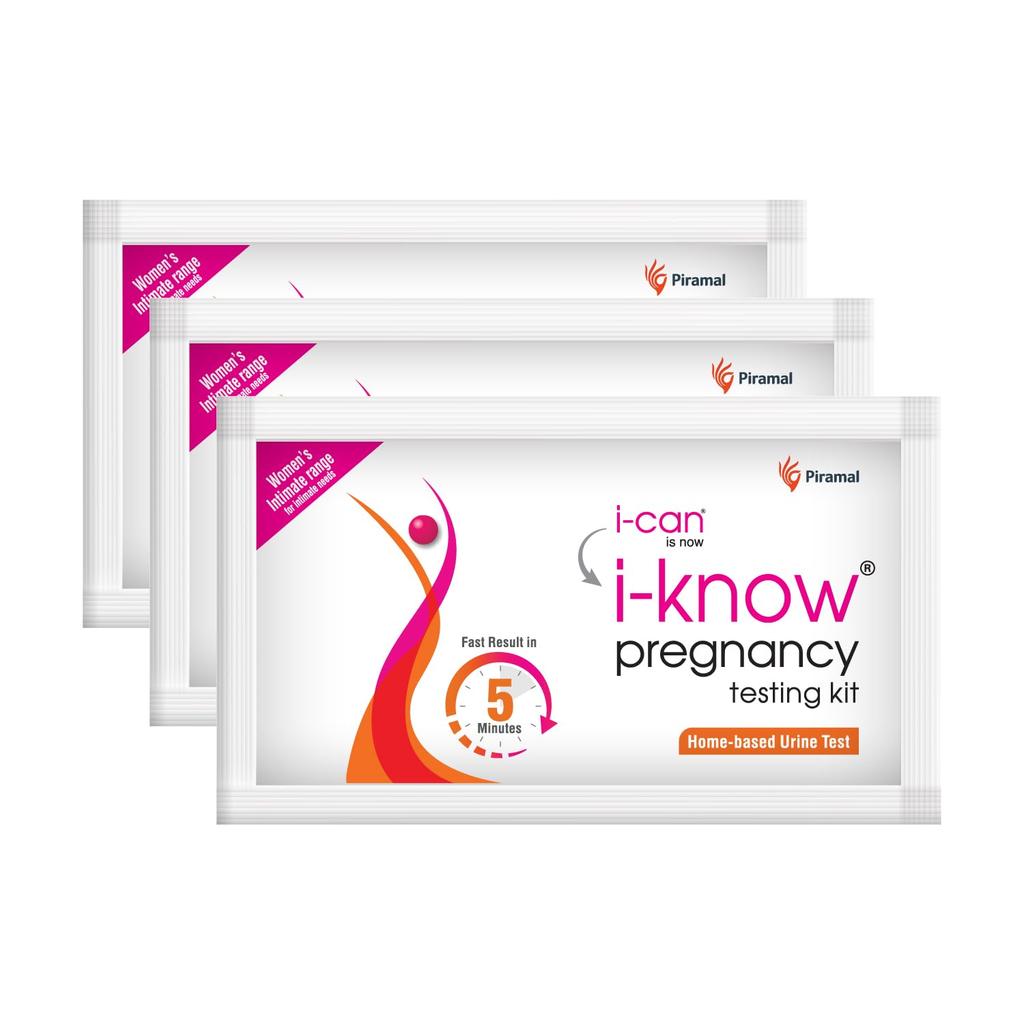 i Know Pregnancy Test Kit Pack of 3 99% Accurate 5 Min Home Urine HCG Hormone Detection