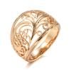 Vintage Gold Color Hollow Flower Finger Ring for Women Ethnic Bridal Ring Wedding Jewelry