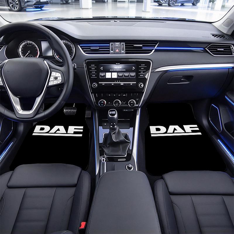 DAF pattern  Black Car Floor Mats Full Coverage All-Season Car Mats, XPE Non-Slip And Wear-Resistant Mats Suitable for SUV Interiors, Textured Car Car