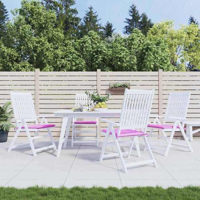 VidaXL Set of 4 Garden Chair Cushions, Non-Slip Seat Pads, Terrace Patio Outdoor Decoration, Pink 361093