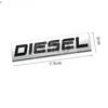 Car Styling 3D Metal Chrome Zinc Alloy Diesel Emblem Universal Diesel Logo Car Badge Body Trunk Fender Adhensive Emblem Auto Accessory