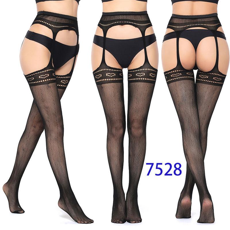 Sexy Suspenders Mesh Stockings Fishnet Eye Women's Bottoming Pantyhose