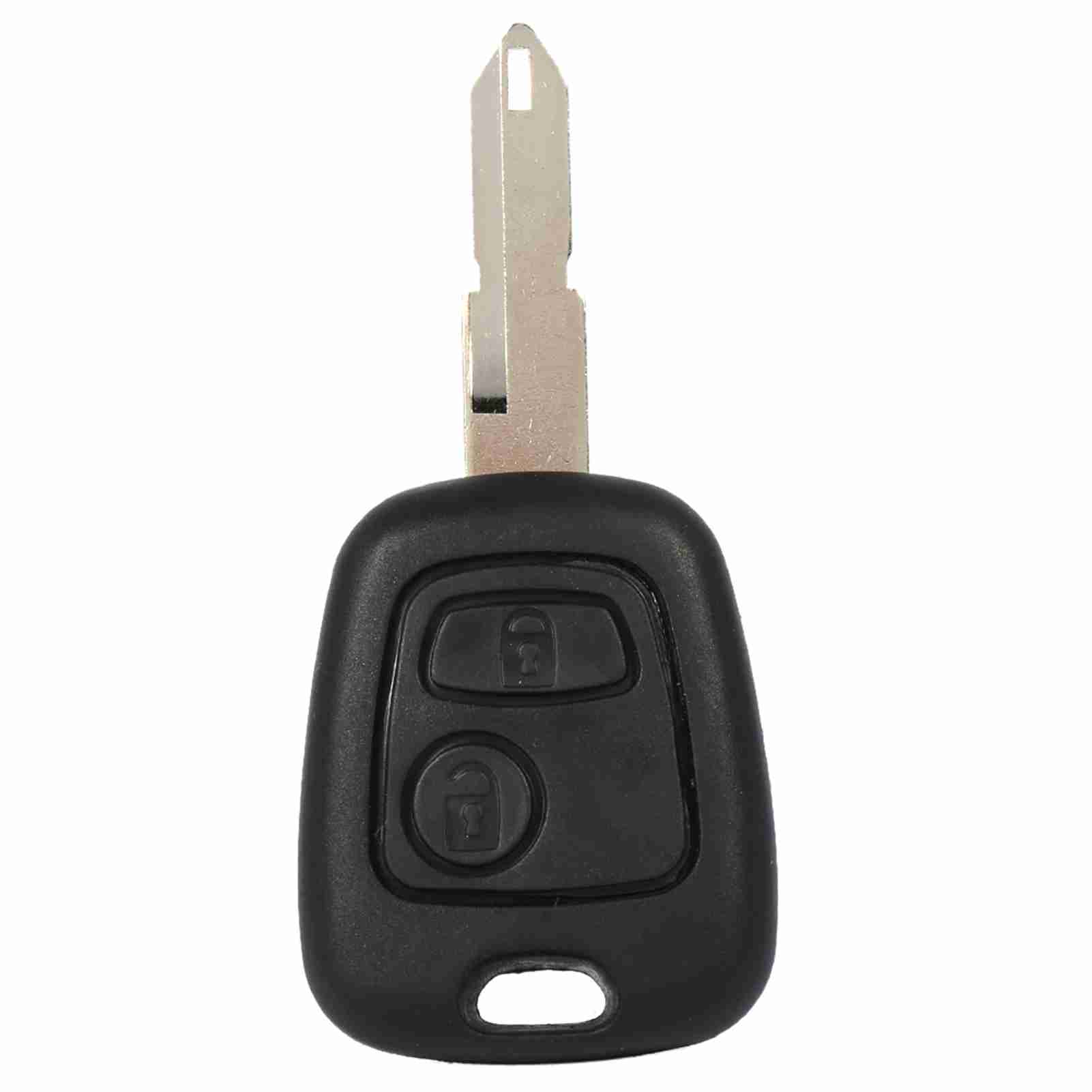 

2 Buttons Uncut Blank Blade Remote Car Key for 206