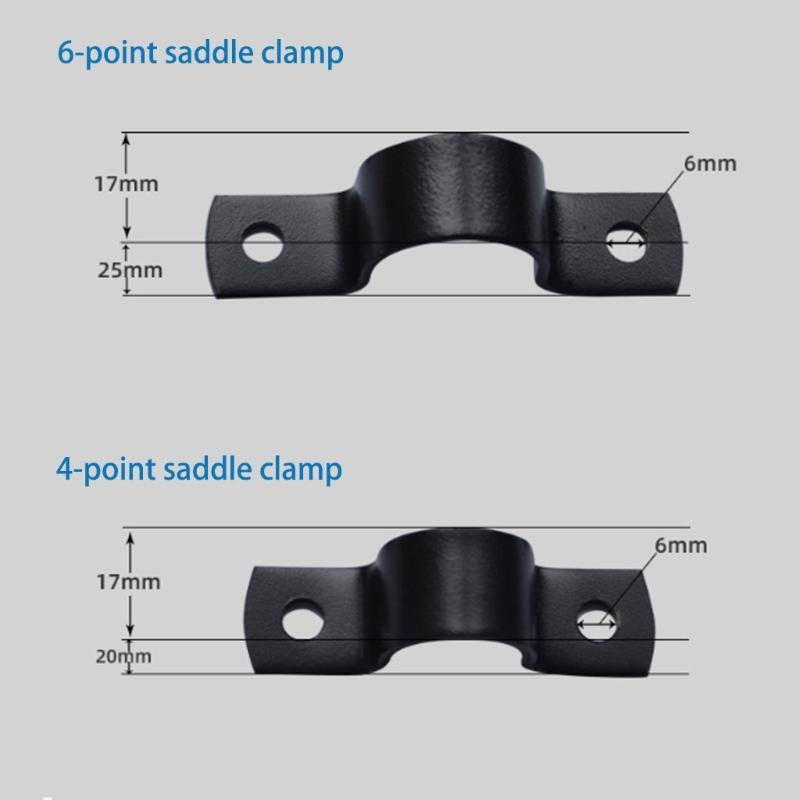 Strong Metal Tube Clamp Mounting Clamp Guard Improved Build with Guard Layer Simple Installation for Home Business Use
