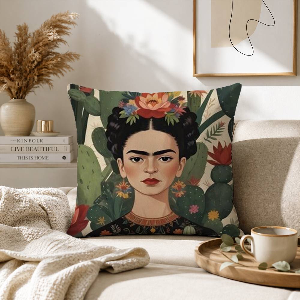 AArt Frida Kahlo Pillow Case for Sofa Living Room Home office Decor Protective Cover