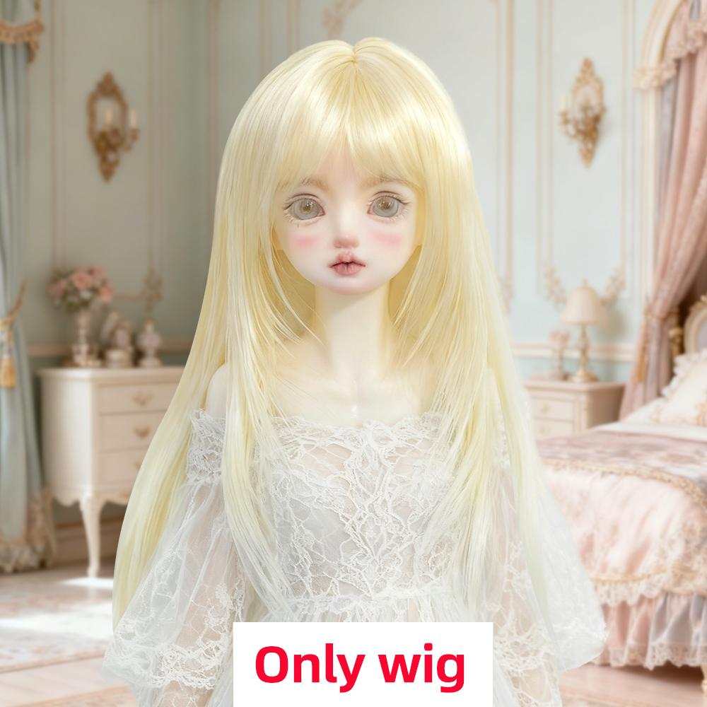 Awen Bjd Wig Mohair 1/4, 1/6 BJD Bangs Straight Short High-layered Long Hair for 30-40cm BJD DD SD Doll Hair In Multiple Colors