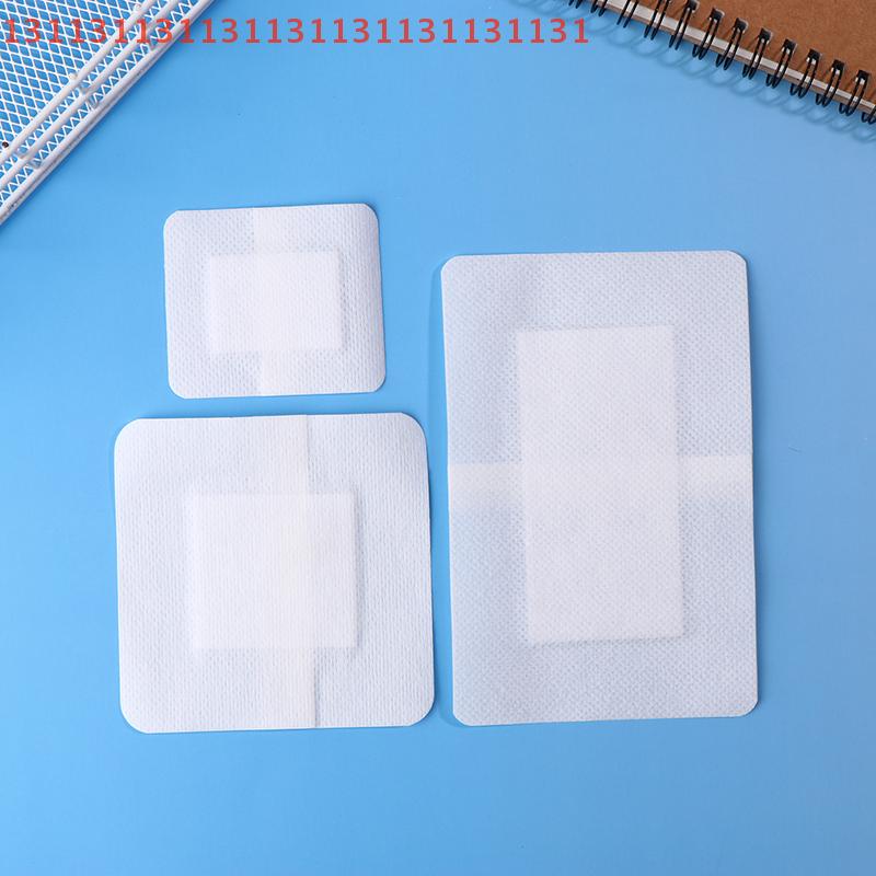10Pcs Breathable Edge Gauze Pads Soft Non-woven Self-adhesive Wound Dressings with Elastic Tape for Outdoor Use