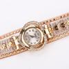 Bracelet Women Quartz Rhinestone Leather Wristwatches Clock Ladies Dress Watches Gift