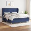 Maison Exclusive - Sommier à lattes de lit avec matelas Bleu 160x200 cm Tissu