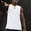 Under Armour Logo Print V-Neck Color Block Breathable Quick-Dry Sports Casual Sleeveless Basketball Vest Men Vests White 23500101-100