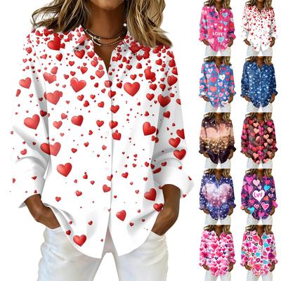 Women's Buttoned Long Sleeved Casual Regular Shirt With Collar Top