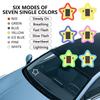 Solar Powered Ambient Lights Star Neon Automobile Interior Decorative LED Car Windshield Window Decoration with Suction Cup
