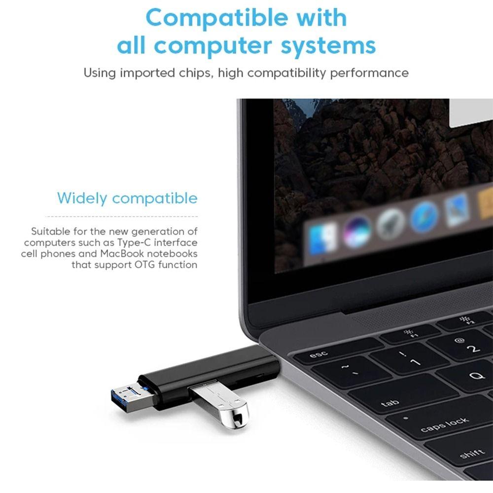 Type C Multi-card Writer Adapter USB 6 In 1 OTG Adapter for Laptop Accessories