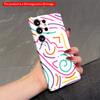 2DFlat Samsung Phone Case Vibrant Abstract Line Art Phone Case Applicable To Galaxy S22 S23 S24 S25ULTRA S26 A12 A13 A14 A15 A16