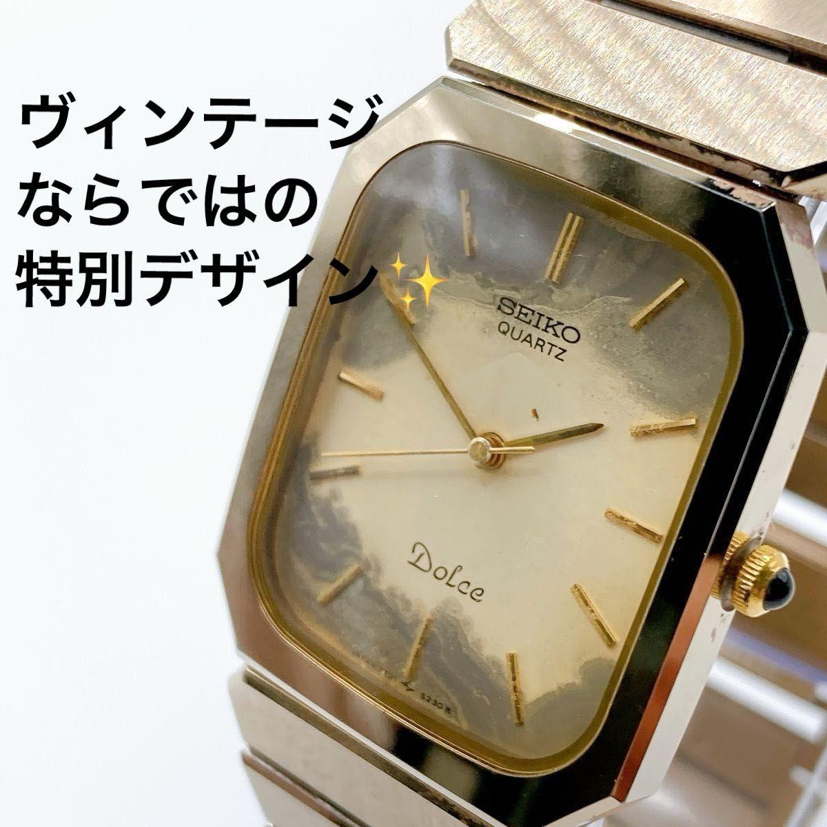 199 SEIKO Dolce Часы Кварцевые Вольфрамовые 1980-е Винтаж Золотые Рабочие