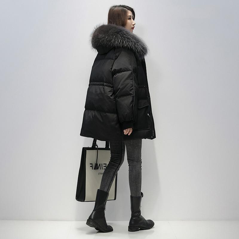 Glossy Down Padded Jacket Women's Mid-length Winter Waist Thinner Bread Jacket Padded Jacket main image 1