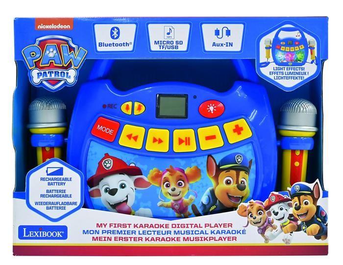 Enceinte Bluetooth La Pat’ Patrouille avec Effets Lumineux, Micros et Batterie Rechargeable
