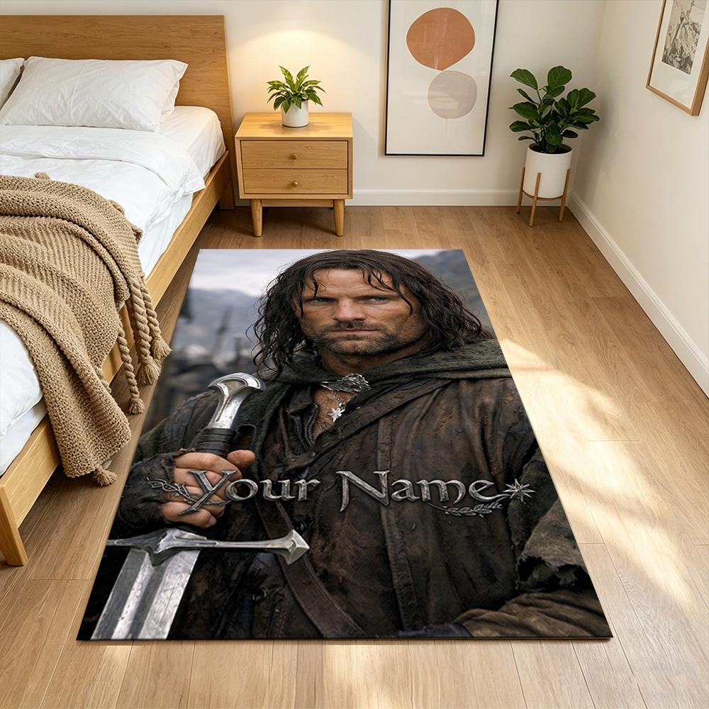 Lord Rings Customize Your Name Carpet Suitable for Decorate Room Bedrooms Living Rooms Dormitory Anti-slip Rug Office Home Decor