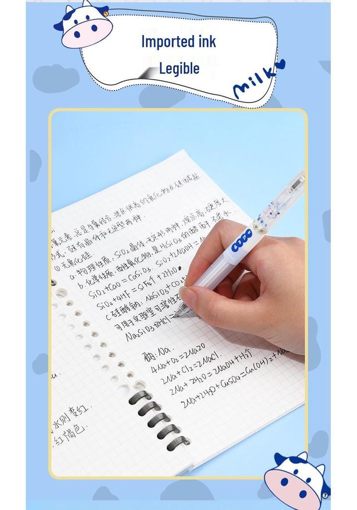 Cartoon Black Ink Gel Pen with 0.5mm Bullet Tip for Students