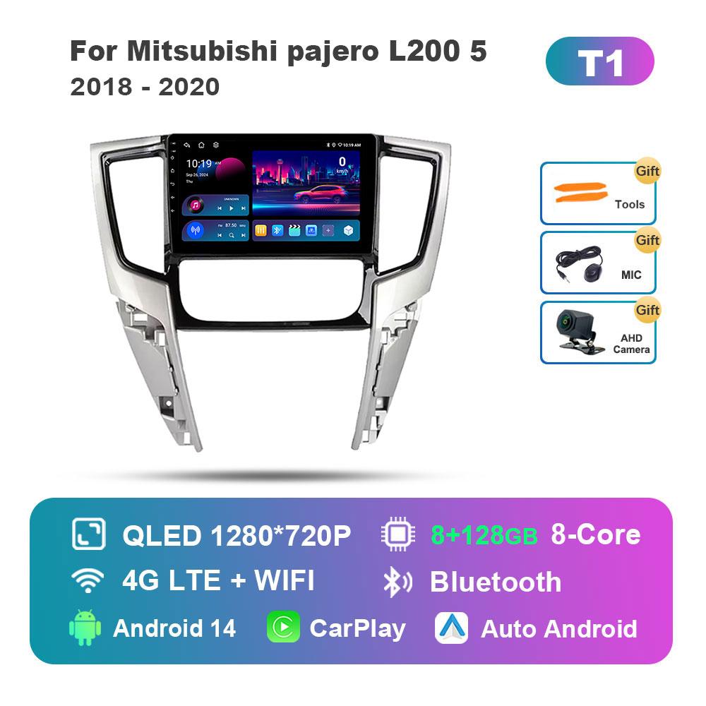 Touch Screen GPS Navigation for Mitsubishi Pajero L200 5 2018 - 2020 Android 14 Car Video Multimedia Player WiFi BT Auto Tools