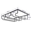 Under Cabinet Stemware Wine Glass Holder Metal Organizer for Bar Kitchen Black