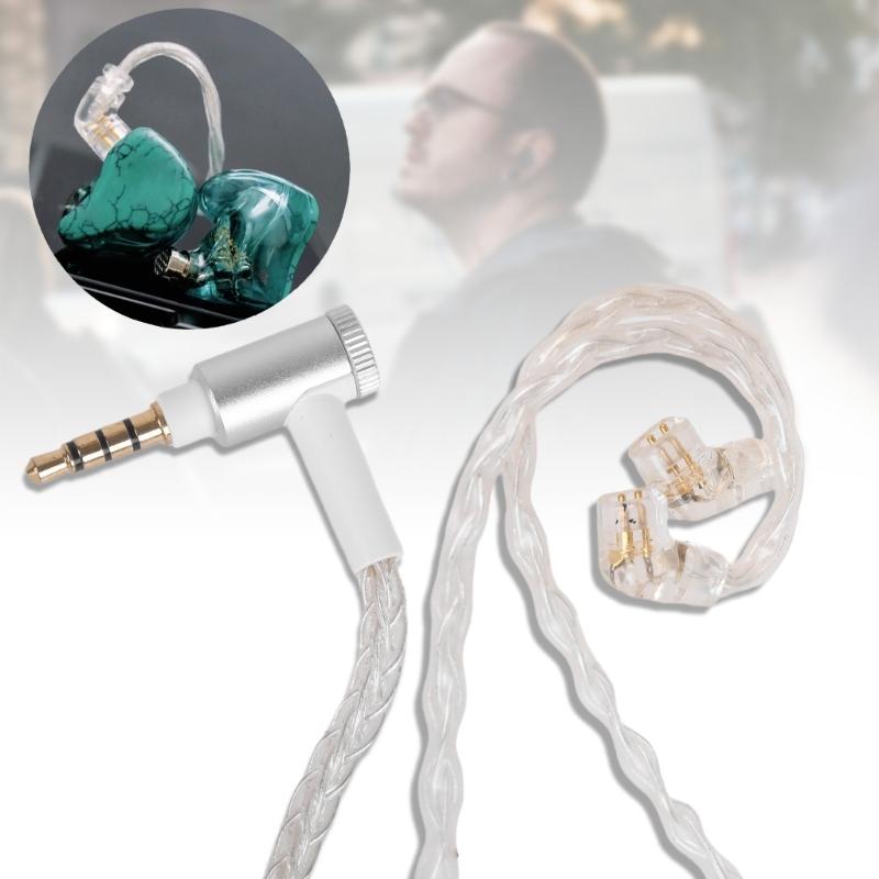 QDC Connectors Headphone AUX Cable Earphone Wire Line 3.5mm Port for QDC Pin Earpiece Better Sound Quality