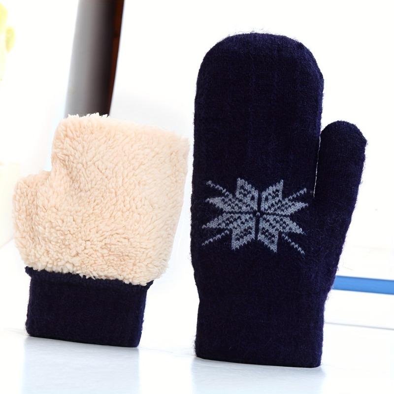 Mary Double layer knitted gloves double layer heattech gloves