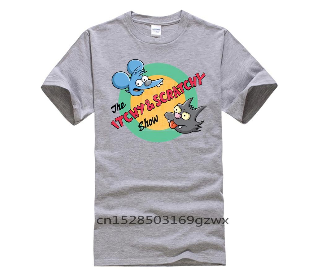 Trendy Creative Graphic T Shirt Top The Fight And Bite Itchy Scratchy Clothes New Summer Unisex Casual Print T Shirt Unisex
