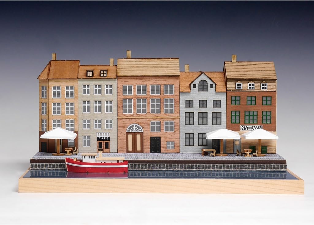 Woody Joe 1/220 European Streets Series: Copenhagen, Denmark, Wooden Model Assembly Kit (Scenery)