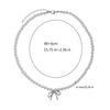 Sophisticated Pearl Necklace Accessory Delightful Necklace with Bowknot Pendant Beaded Chain for Collection Enthusiasts