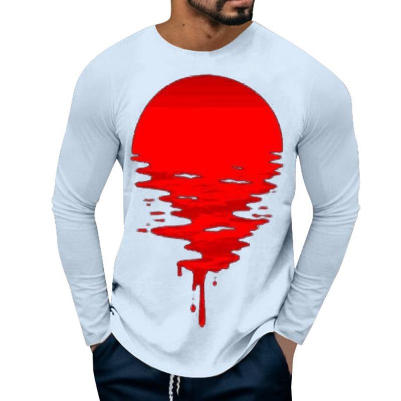 Halloween 3D Digital Printed Men's Casual Base Shirt PLUS SIZE T-Shirts (men’s)