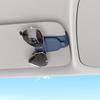 Glasses Holder Clip for Car Sunglass Holder, Storage Card Clip PU Leather Magnetic Sunglasses Clip for Car Visor