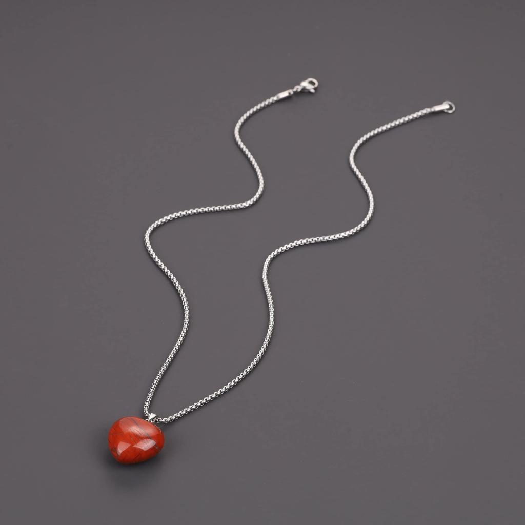 Heart Red Jasper Lucky Charm Necklace for Women [Koai]