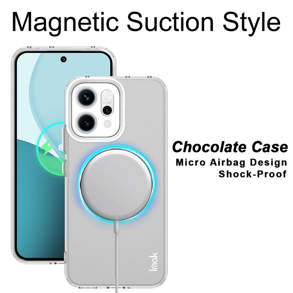 Pro Oppo Reno14 5G (Globální) Kryt kompatibilní s MagSafe PC+TPU Ochranný zadní kryt na telefon