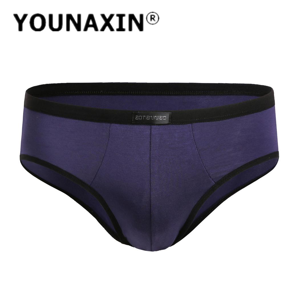 Men's Big Size Briefs Modal Teen Mid-Waist Underwear Sexy Solid Color Underwear Breathable Shorts L XL 2XL 3XL 4XL 5XL