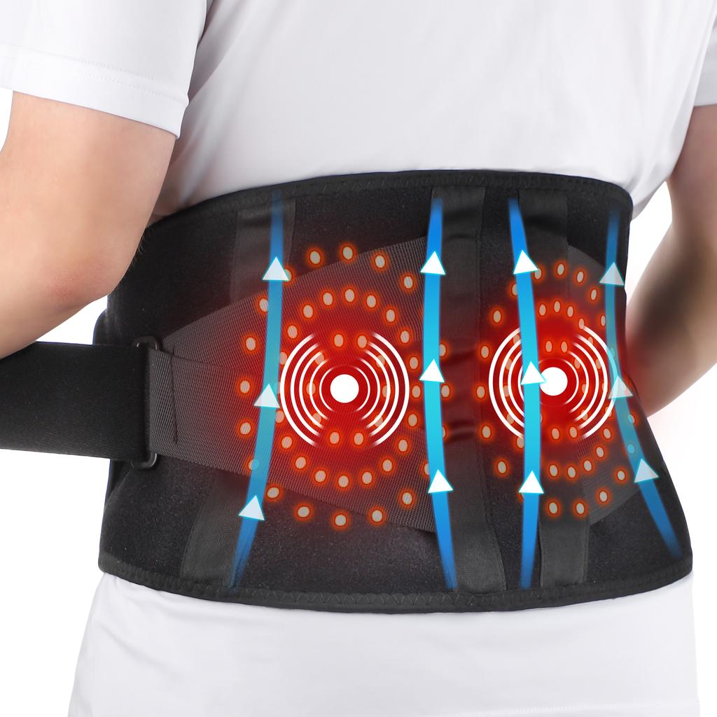 Durable And Safe Electric Heating Waist Massagervibration Hot Compress Massage Beltlumbar Decompression Bracelower Back Supportmuscle Relax