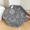 1pc Space Doodles Automatic Folding Umbrella, Casual Outdoor Accessory, Birthday Festival Gift yy251126115