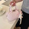 Korean Elegant Polka Dot Handbag PU Fashiable Pillow Bag High-quality Zipper Crossbody Bag Versatile Date Travel Shoulder Bag