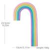 3D Pottery Rainbow Cake Toppers Colorful Cake Decor for Wedding Baby Shower Girls Boys Rainbow Theme Birthday Party Supplies