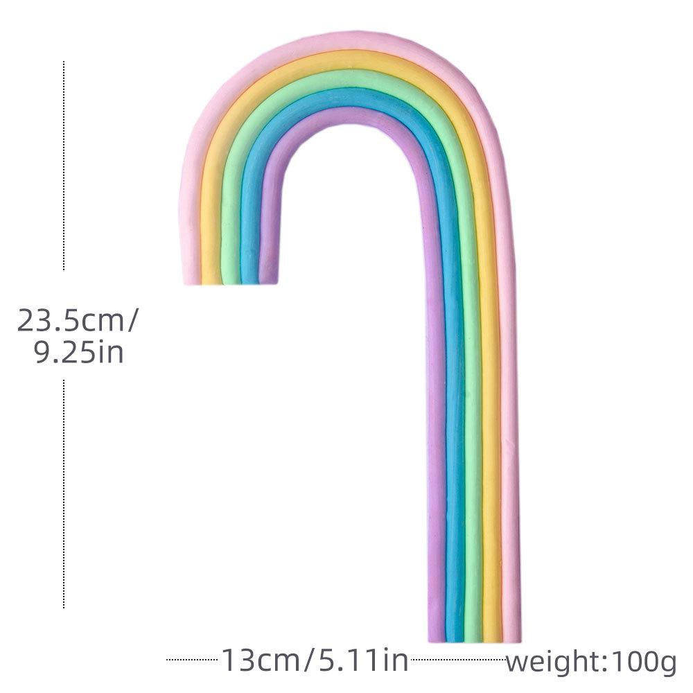 3D Pottery Rainbow Cake Toppers Colorful Cake Decor for Wedding Baby Shower Girls Boys Rainbow Theme Birthday Party Supplies