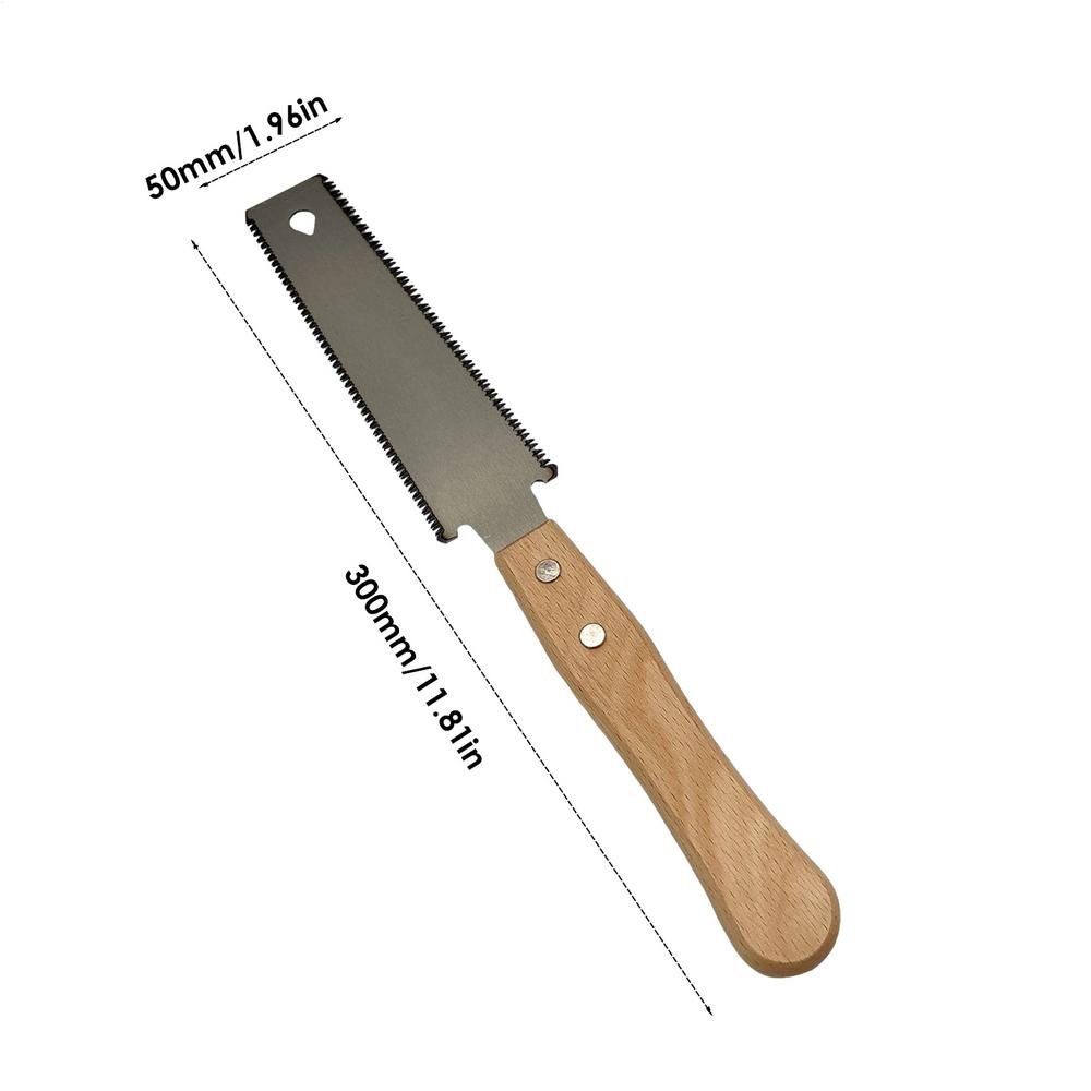 Hand Saw Non-slip Wooden Handle Pull Saw Flush Cut Saw Flexible Handsaw Woodworking Cutting Tool for Trimming, Carpentry