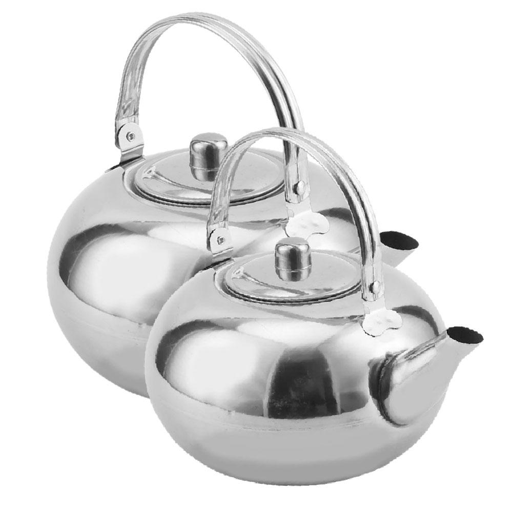Steel Teapot Coffee Pot Kettle With Tea Leaf Capacity Infuser Set Maker Tea Kung Filt R0E2