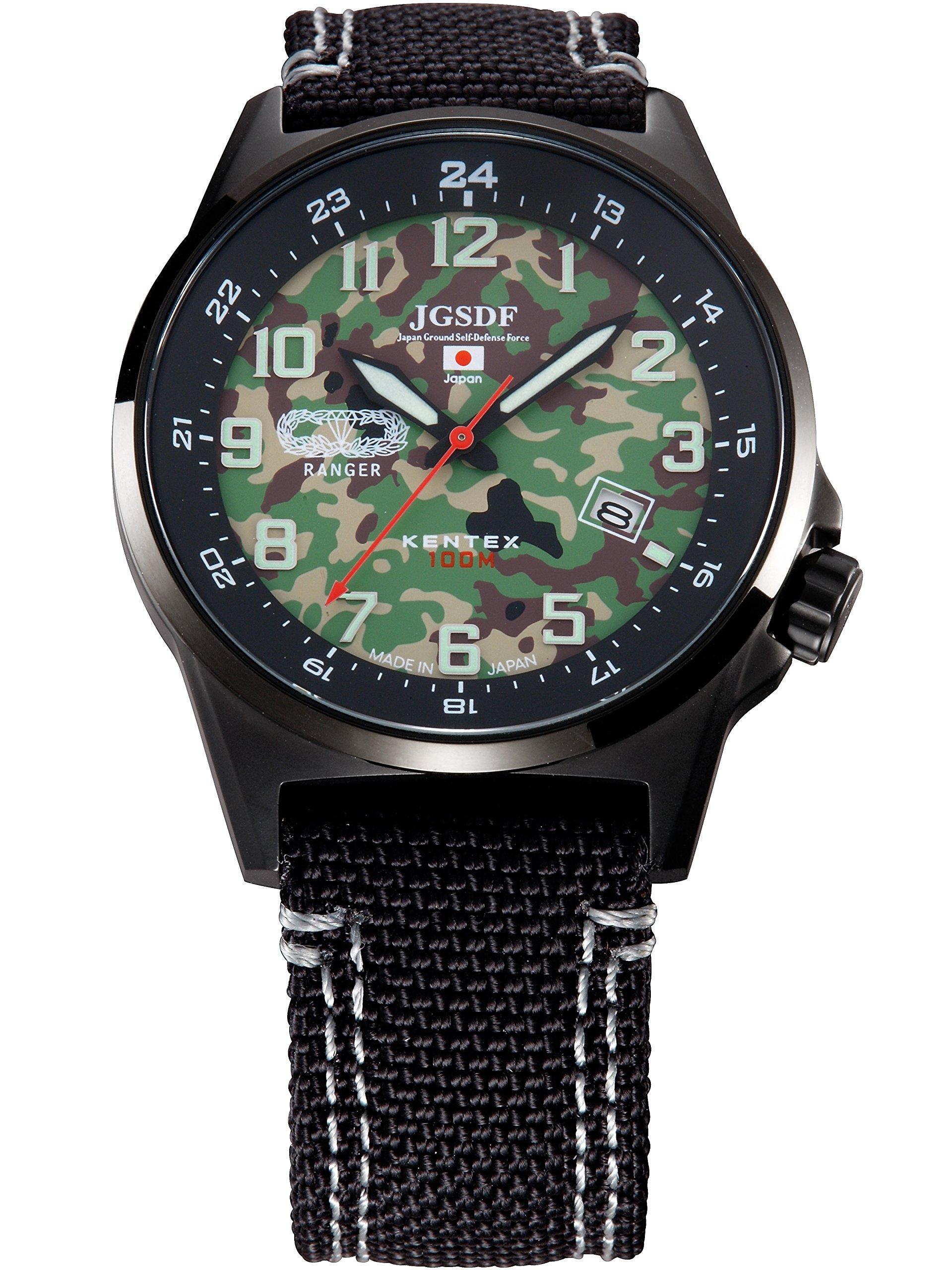 

Часы KENTEX JSDF Military S715M-08 с черным камуфляжным нейлоновым ремнем