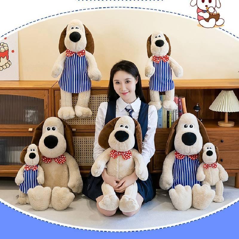 Adorable Plush Dog Stuffed Animal Large Comfort Cuddle Toy Soft Fluffy Girls