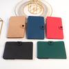 Button-Style Kraft Paper Sticky Note Pad with Pen Holder and Logo Print