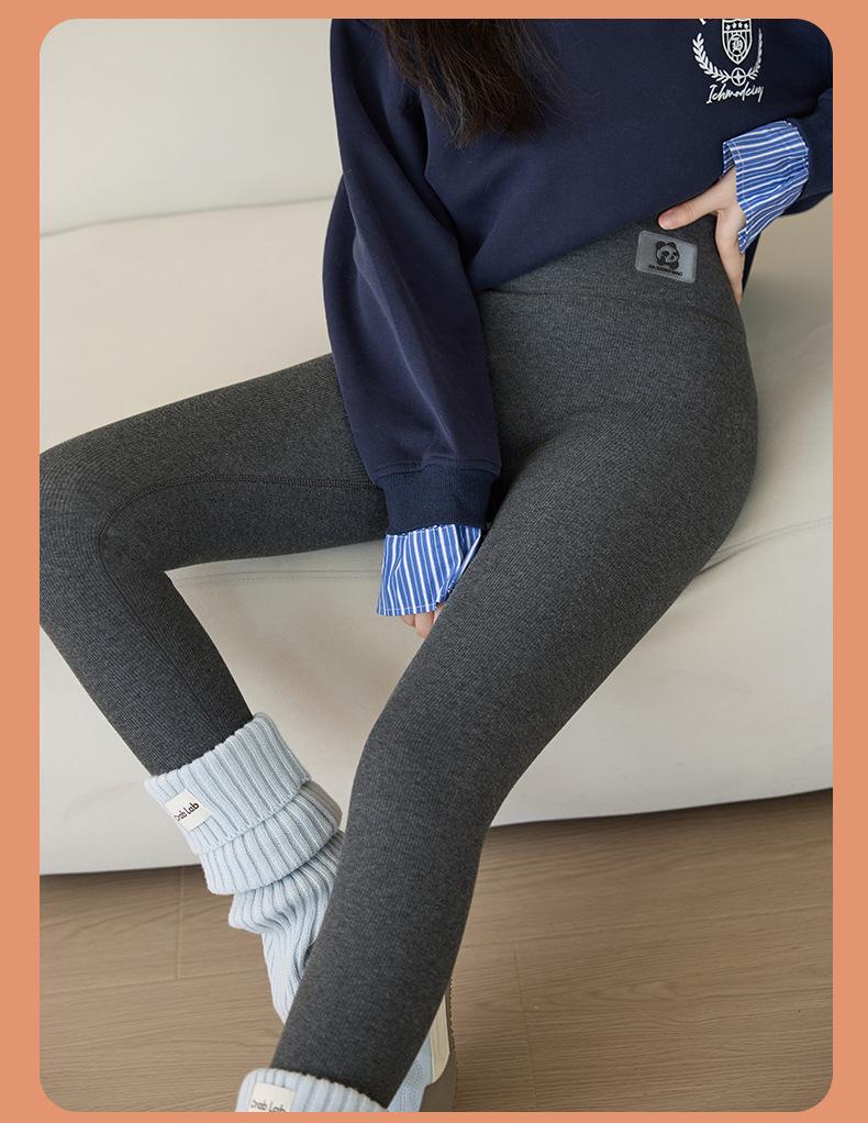Women's 2025 High Waist Thick Fleece-Lined Cotton Wool Leggings for Winter